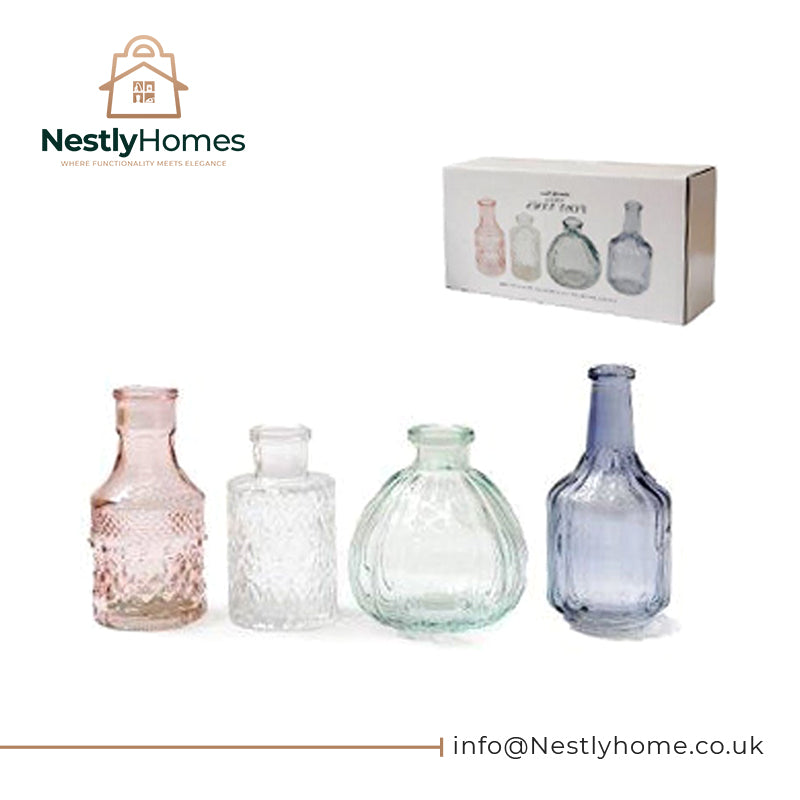 Paisley Posy Vase Bottles Set of 4