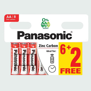 Panasonic Zinc Batteries Aa (8 Pack)
