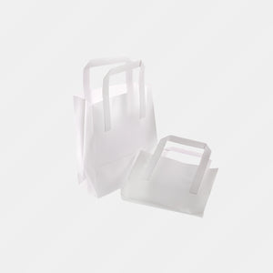 Paper Bag & Handle White Pk250 8X13X10In