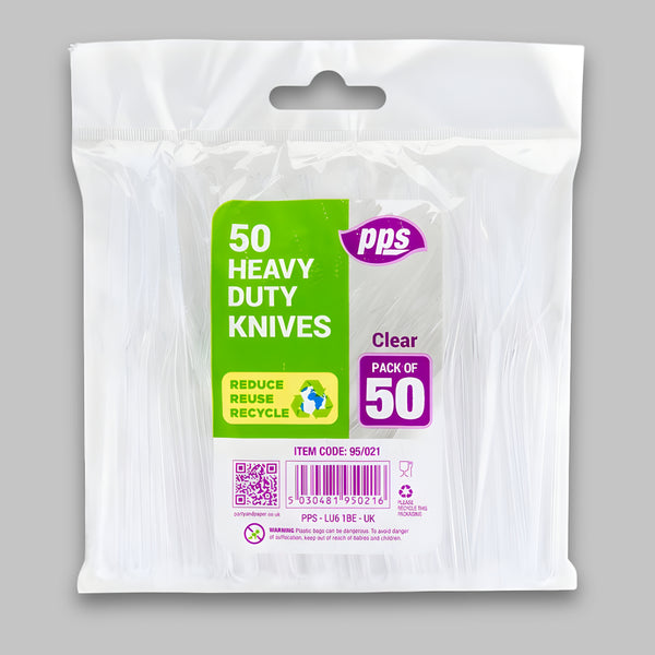 Pps Cutlery Clear Heavyduty 50 Knives