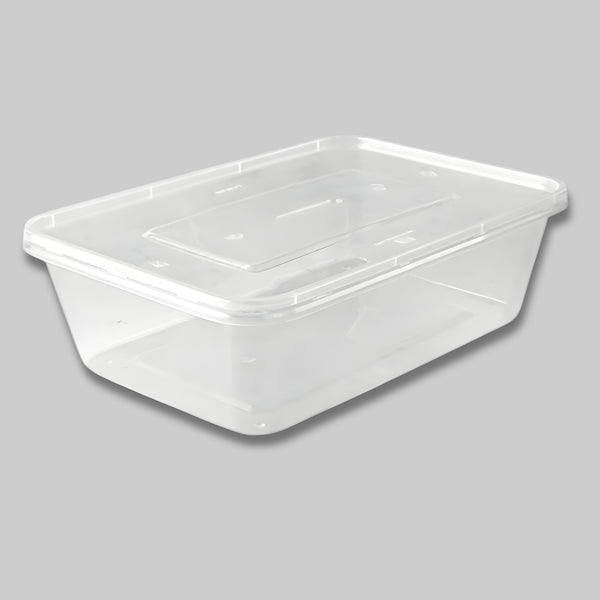 Pps Food Plastic Containers & Lids Rectangular 500Ml 50Pcs