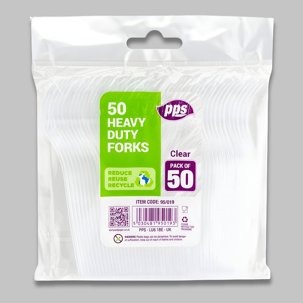 Pps Heavy Duty Forks Clear Cutlery 50 Pack