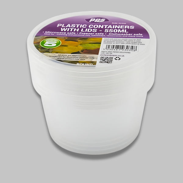 Pps Micro 5 Round Container & Lid 550Ml