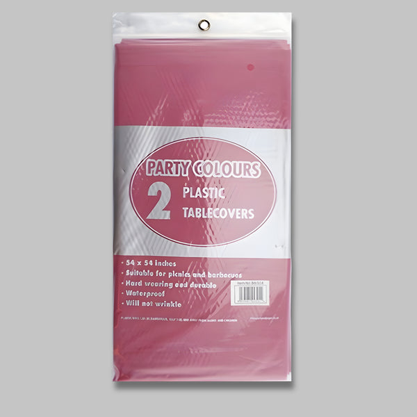 Pps Plastic 2 Tablecloths Burgundy