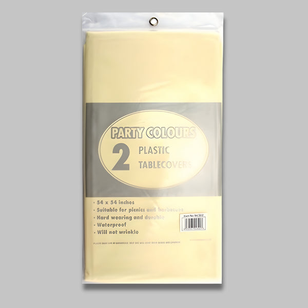 Pps Plastic 2 Tablecloths Ivory
