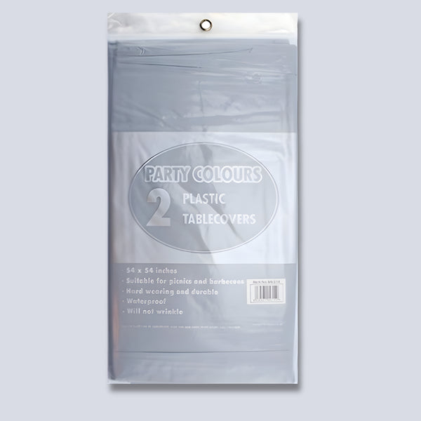 Pps Plastic 2 Tablecloths Silver