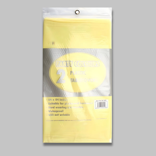 Pps Plastic 2 Tablecloths Yellow