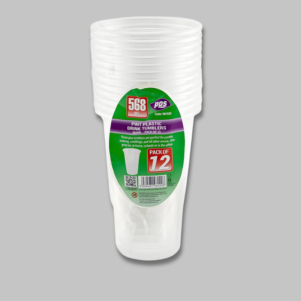 Pps Plastic Pint 12 Tumblers