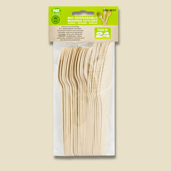 Pps Wooden Asst Cutlery Biodegradable
