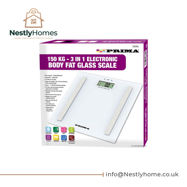Prima 3 in 1 Electronic Body Fat Bathroom Scale