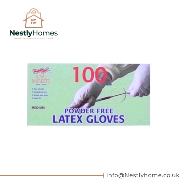 Royal Latex Powderfree 100 Glove Medium
