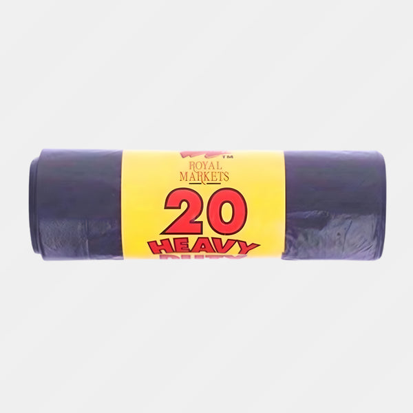 Royal Market Bin Liner Black 20 Bag Pk30 18Cm X 29Cm X 34Cm