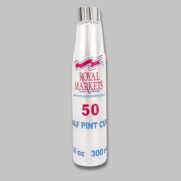Royal Market Plastic Half Pint 50 Glass