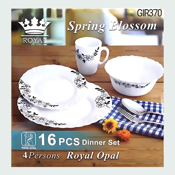 Royal Opal Blossom Dinner Set 16Pce