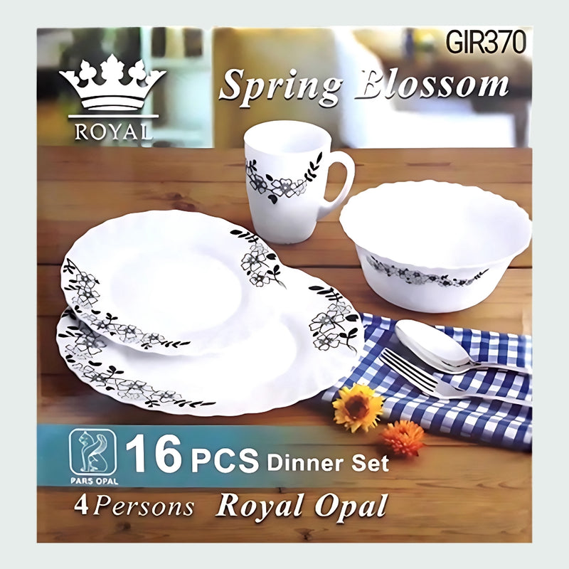 Royal Opal Blossom Dinner Set 16Pce