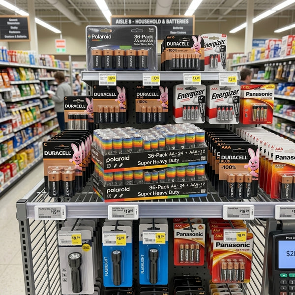 Polaroid Super Heavy Duty Batteries 36 Pack - Mega Pack