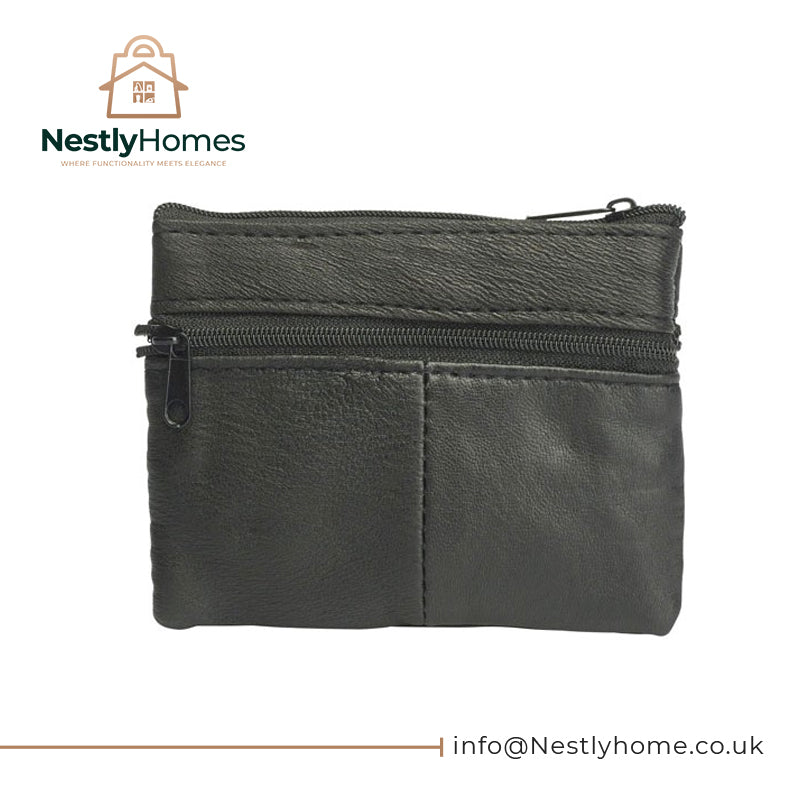 Sheep Nappa Purse with 4 Zips and Keyring