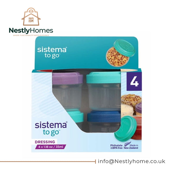 Sistema to Go Dressing Pots 35ml 4pk