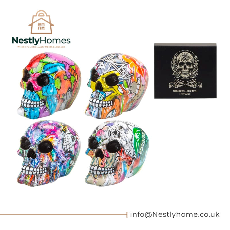 Skull Ornaments Graffiti 12cm