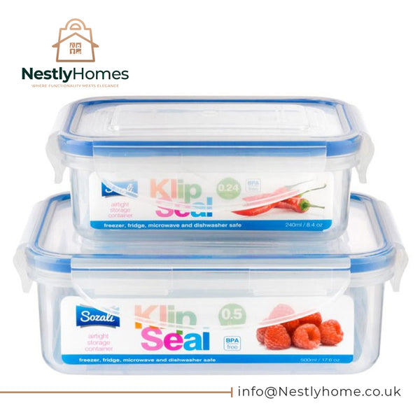 Sozali Airtight Food Containers 500ml &amp; 240ml 2pce Set