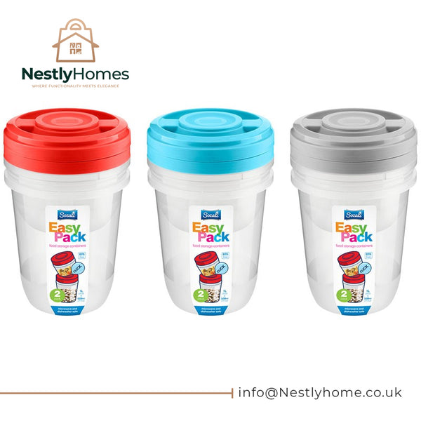 Sozali Containers Easy Pack 1ltr &amp; 500ml 2pcs