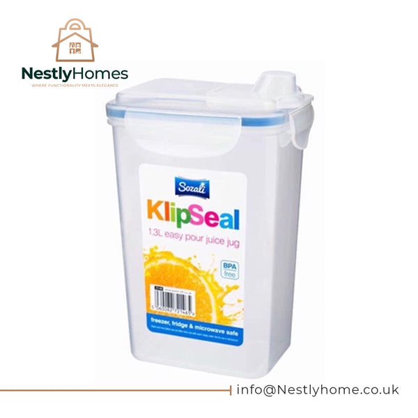 Sozali Juice Container Clip &amp; Close 1.3l