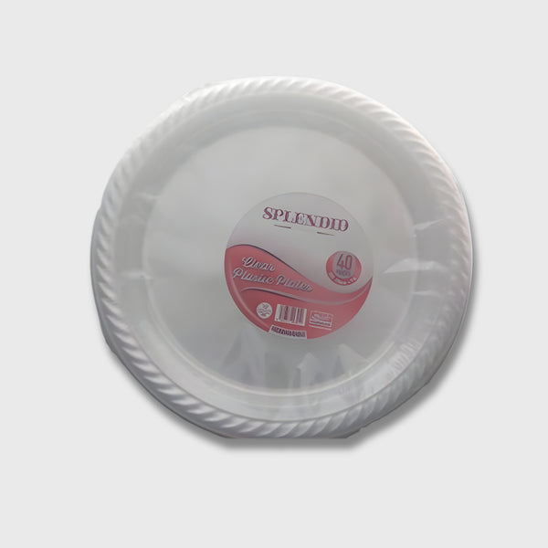Splendid Plastic 40 Plates 9 Inch