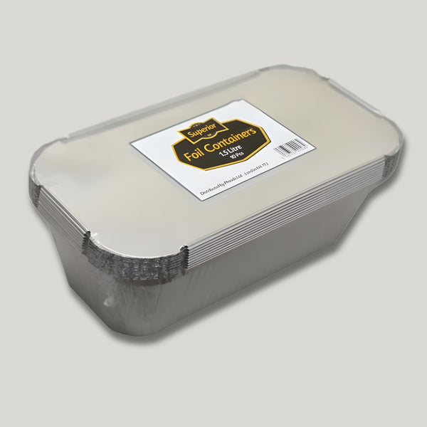 Superior Foil 10 Containers & Lid .75 Ltr