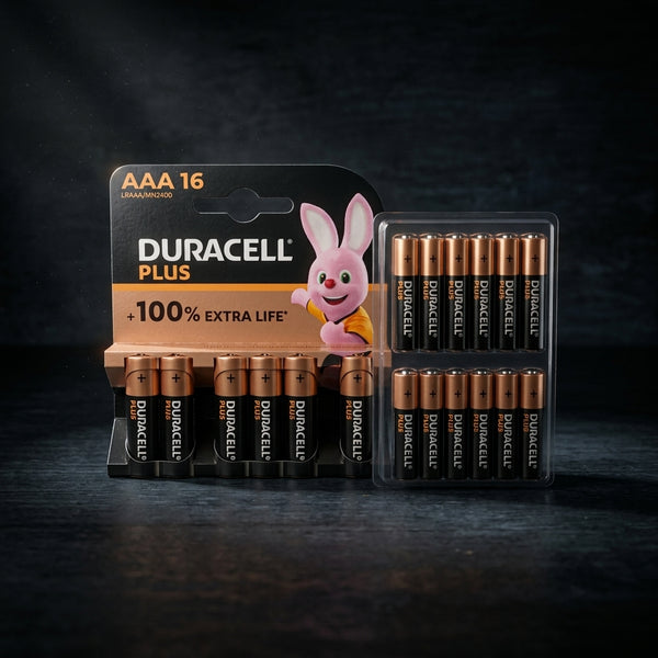 DURACELL BATTERIES 100% PLUS 16PCE AAA
