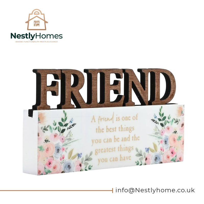 The Cottage Garden Word Plaque Friend