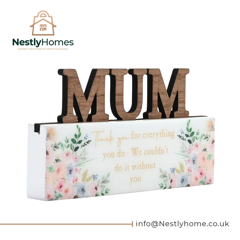 The Cottage Garden Word Plaque Mum