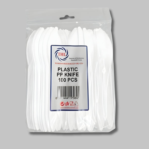 Thl Knife Plastic Reusable White 100Pcs