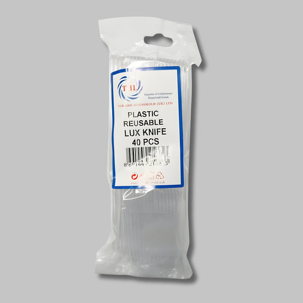 Thl Knives Plastic Reusable Clear 40Pcs