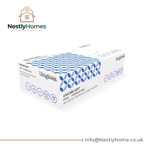 Unicare Vinyl Blue Powdrfree 100 Glove Small