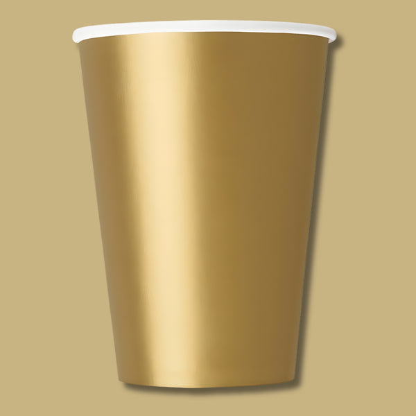 Unique Cups Gold 9 Oz. 14Pcs