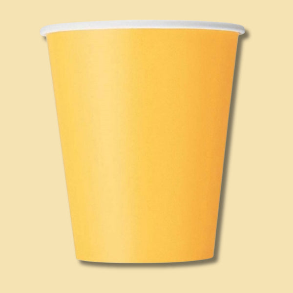 Unique Paper 14 Cups Yellow 9Oz