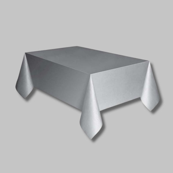 Unique Rect Silver Table Cover 54X108In
