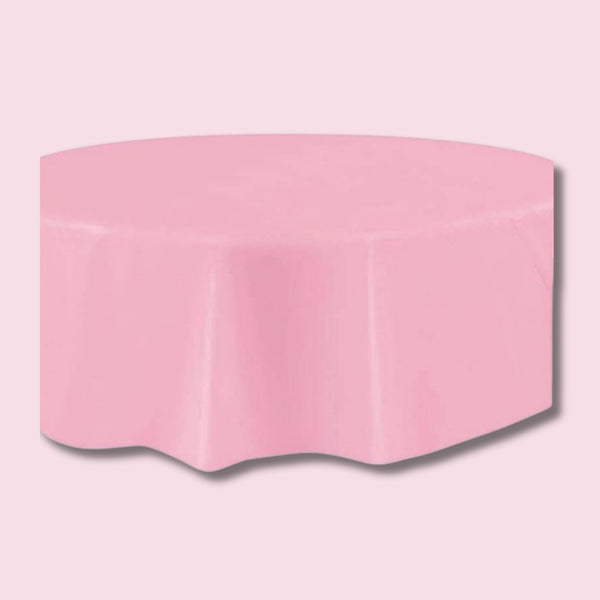 Unique Round Lovely Pink Table Cover 84In