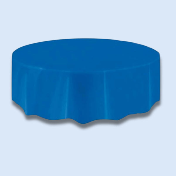 Unique Round Royel Blue Table Cover 84In