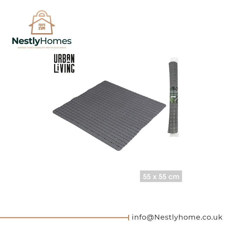 Urban Living Antislip Bathmat 55x55cm Dark Grey