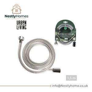 Urban Living Flexible Shower Hose Chrome 1.5m