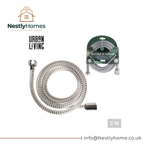 Urban Living Flexible Shower Hose Chrome 2m