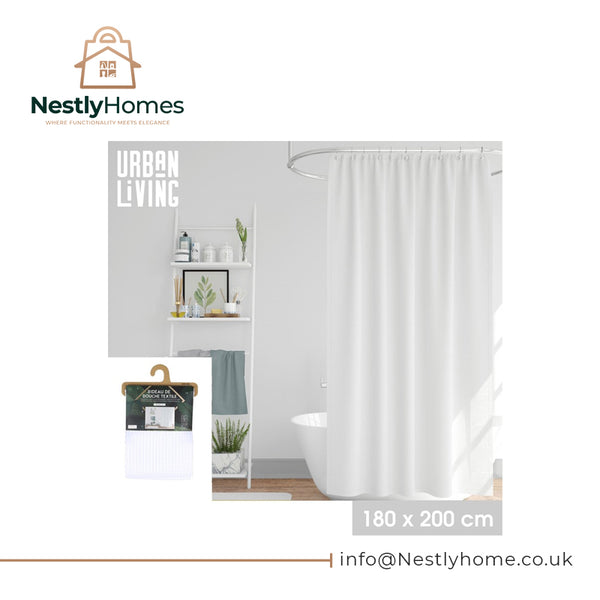 Urban Living Pasha Shower Curtain White 180x200