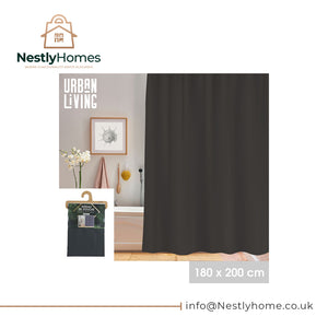 Urban Living Shower Curtain 180x200cm Black