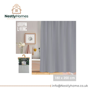 Urban Living Shower Curtain 180x200cm Grey