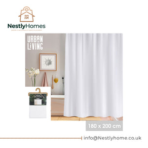 Urban Living Shower Curtain 180x200cm White
