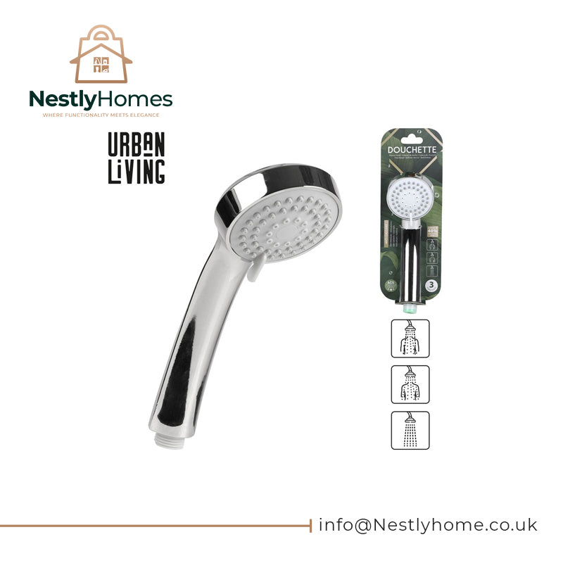 Urban Living Shower Head 3 Jets Chrome