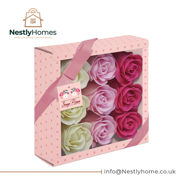 Valentines Giftbox Pink Soap Roses
