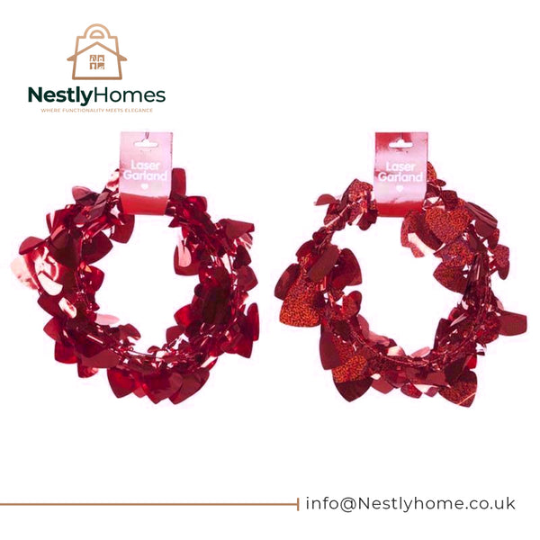 Valentines Red Heart Garland