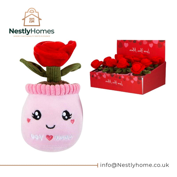 Valentines Softlings Pot Love Rose 18cm